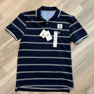 Chaps Navy Striped Men's Polo Shirt